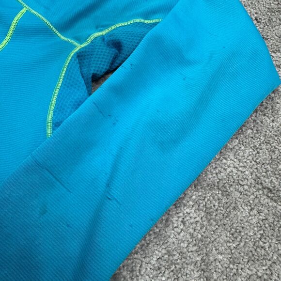The North Face FlashDry 1/4 Zip Pullover Jacket Womens Small Blue Neon Green - Picture 7 of 16